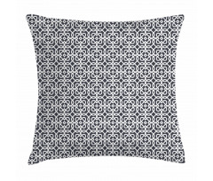 Dark Swirls Squares Pillow Cover