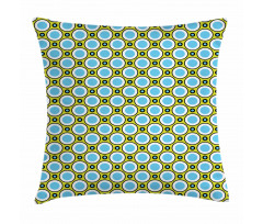 Retro Circle and Dots Pillow Cover