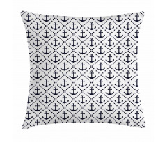 Nautical Anchor Dots Pillow Cover