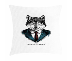 Business Animal in Suit Pillow Cover