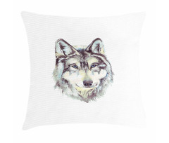 Hand Drawn Canine Head Pillow Cover