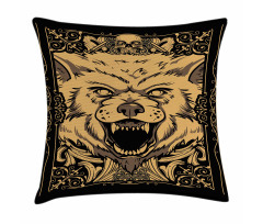 Card Style Angry Animal Pillow Cover