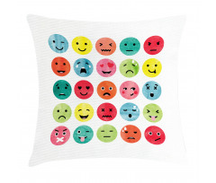 Abstract Watercolor Faces Pillow Cover