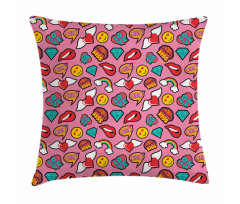 Dotted Hearts Rainbow Pillow Cover