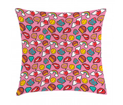 Dotted Hearts Rainbow Pillow Cover