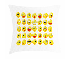 Funny Yellow Round Heads Pillow Cover