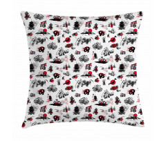 Japanese Architecture Pillow Cover
