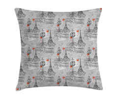 River Seine and Doves Pillow Cover