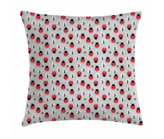 Bug Tree Flower Pillow Cover