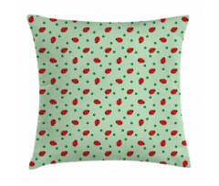 Polka Dots with Insect Pillow Cover