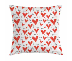 Hand Writing Valentines Pillow Cover