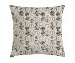 Continents Pattern Pillow Cover