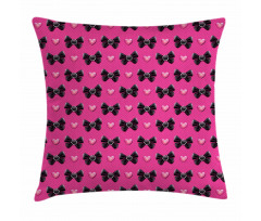 Bow Ties with Hearts Pillow Cover