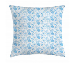 Seashells Marine Motifs Pillow Cover