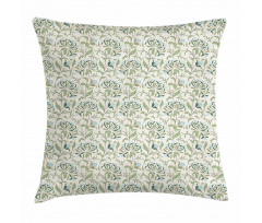 Pastel Floral Ornaments Pillow Cover