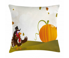 Happy Pilgrim Theme Pillow Cover