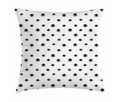 Sketchy Black Eyes Pillow Cover
