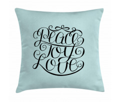 Peace Love Joy Lettering Pillow Cover