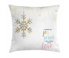 Christmas Snowflake Love Pillow Cover