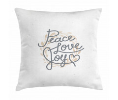 Lettering Love Joy Words Pillow Cover