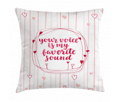 Hearts Lines Romantic Pillow Cover