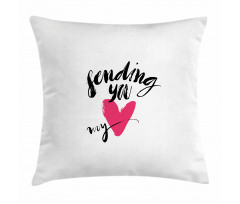 Sending You My Heart Words Pillow Cover