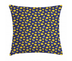 Sleeping Moon at Night Time Pillow Cover