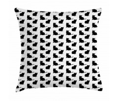 Playful Black Kittens Pillow Cover