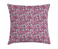 Kawaii Doodle Humor Pillow Cover