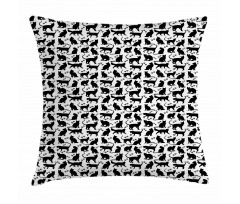 Black Silhouettes Friendly Pillow Cover