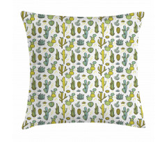 Tropical Foliage Motif Pillow Cover