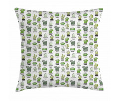 Latino Foliage Pattern Pillow Cover