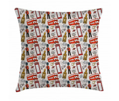 Doodle English Pillow Cover