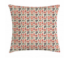 Grunge Vintage Graphic Pillow Cover