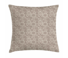 Circular Composition Lace Pillow Cover