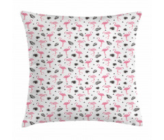 Watercolor Art Flamingos Pillow Cover