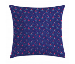 Wavy Lake Birds Pillow Cover