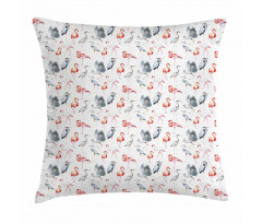 Heron Birds Watercolor Pillow Cover
