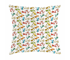 Italian Moped Retro Pillow Cover