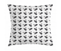Aquarelle Black Birds Pillow Cover