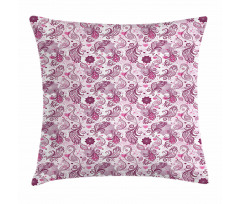 Romantic Birds Flowers Pillow Cover