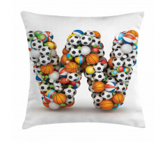 Sports Theme Balls Pillow Cover