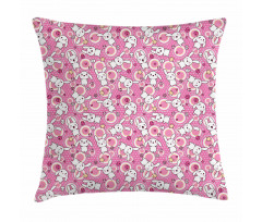 Doodle Kawaii Pillow Cover