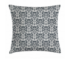 Damask Inspired Flourish Pillow Cover