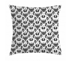 Victorian Owls Flourish Pillow Cover