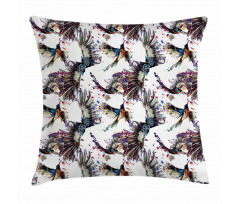 Lilly with Birds Pillow Cover