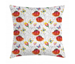 Natural Scene Butterfly Pillow Cover