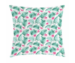 Tropic Ferns Flowers Pillow Cover