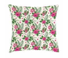 Plumeria Hibiscus Pillow Cover