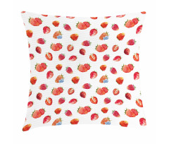 Strawberry Blueberry Pillow Cover